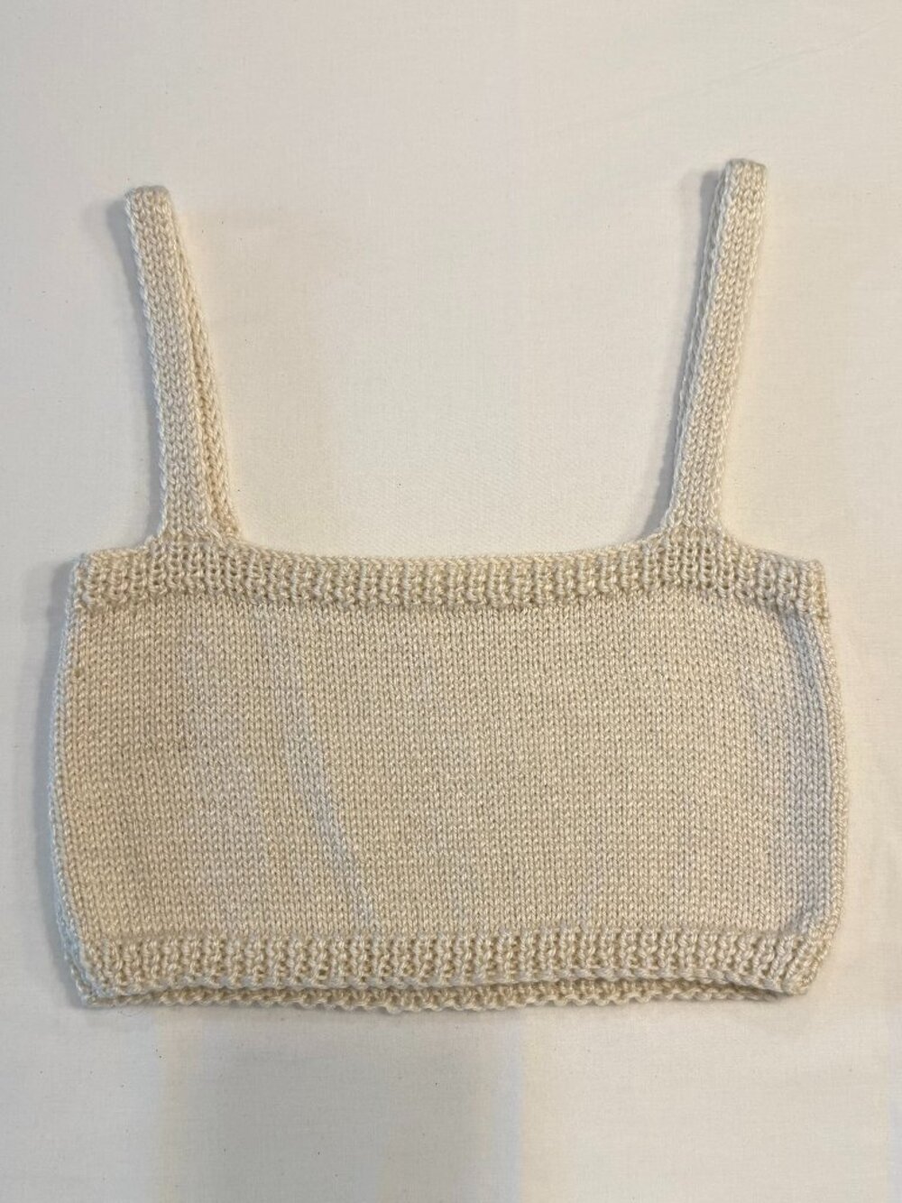 Hand Crocheted Cream Tank Top Medium